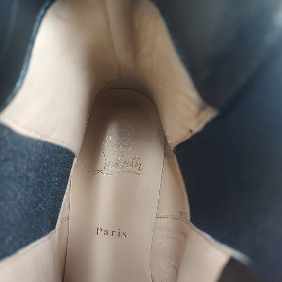 Christian Louboutin Black CL Chelsea Booty Lug Boot - Picture 4 of 13